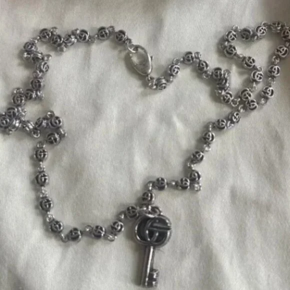 Gucci key pendant GG necklace - Picture 1 of 5